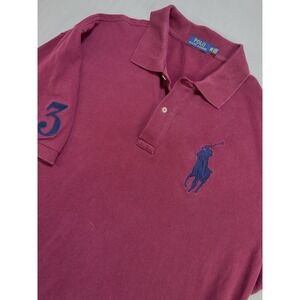 Polo Ralph Lauren Shirt Mens 3XL Maroon Big Pony @Rugby Polo 3XB